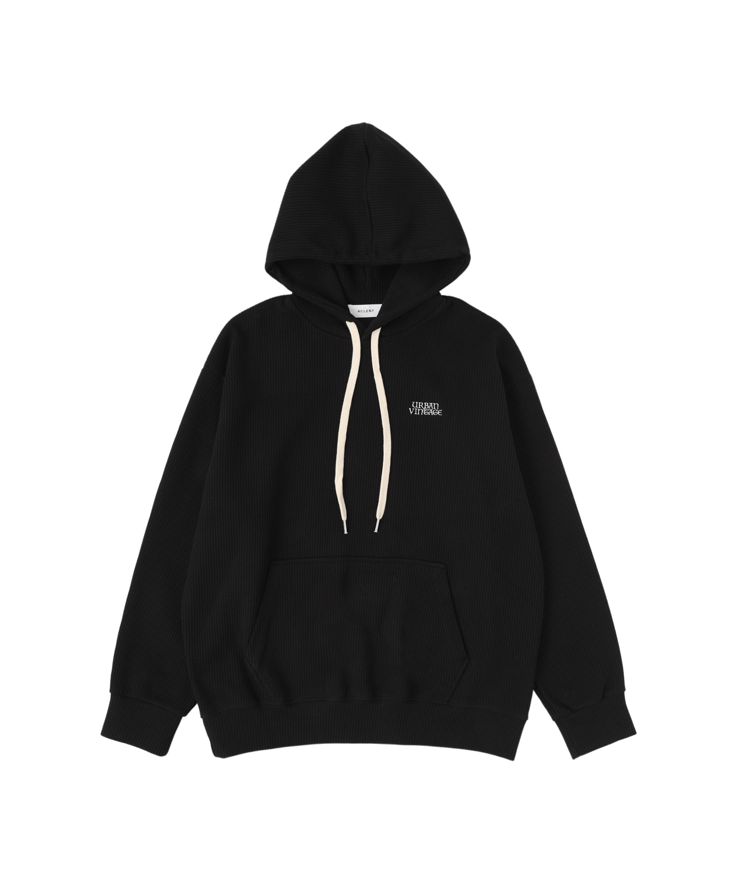Point logo waffle hoodie[BLACK] | LIFEST JAPAN Inc.